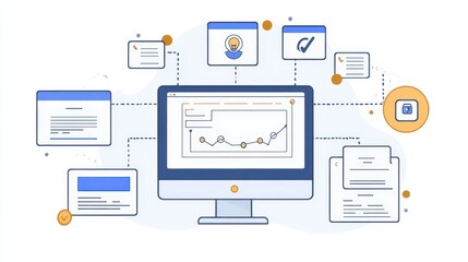 An image showcasing the efficiency of document management automation, featuring automated data capture, streamlined workflow routing, and task reminders.