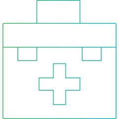 Obraz premium Medical box icon single vector illustration