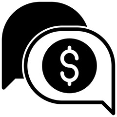 money message vector glyph icon