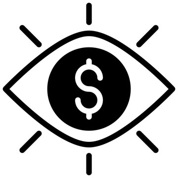 money view vector glyph icon