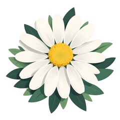 camomile flower isolated on white background