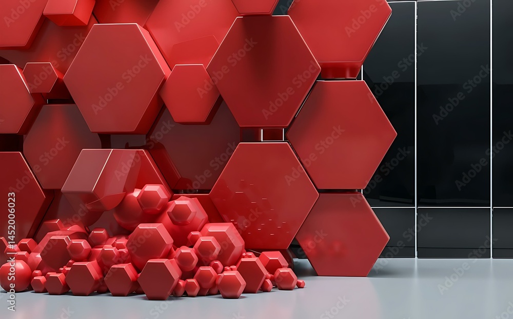 Fototapete abstract blue and red pixel block background digital motion dynamic pixel
