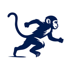 Running Monkey: A Dynamic Vector Illustration
