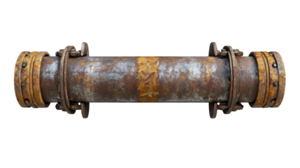 Steel Pipe Isolated on transparent background