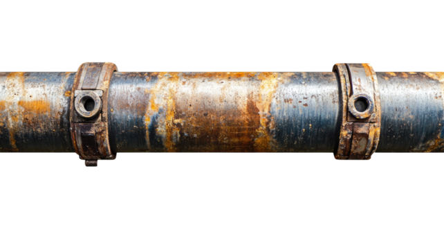 Steel Pipe Isolated on transparent background