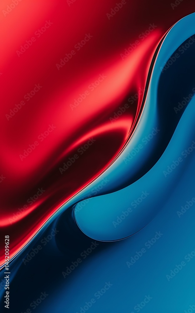 Fototapete flat style geometric abstract background round dots or circle connections on color background techno