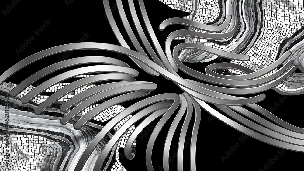 Poster abstract line background with brown background vector