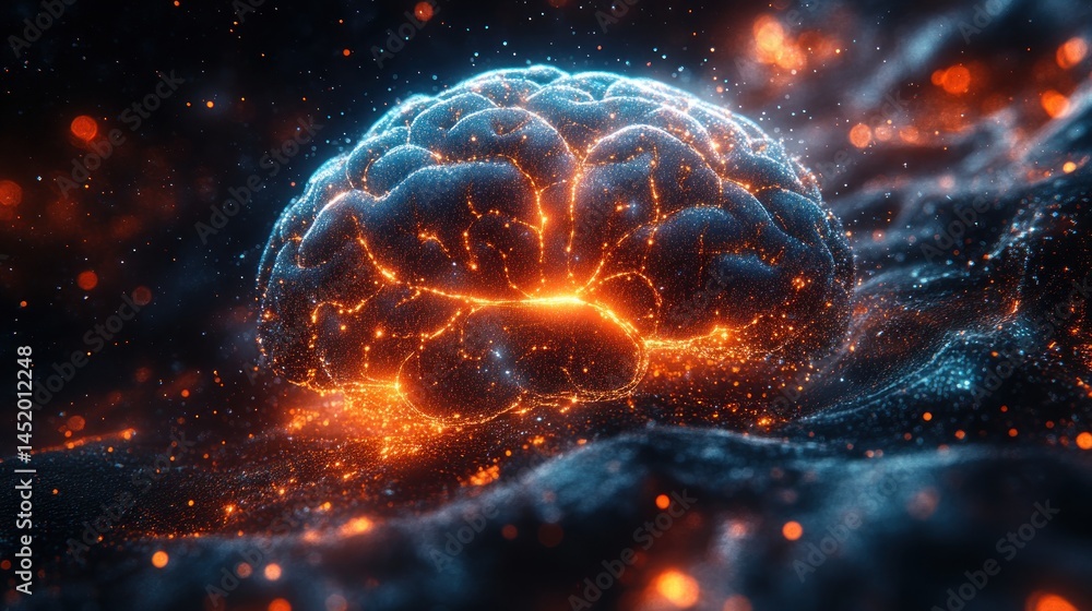 Poster the illuminated mind: a visual representation of the human brain's complexity and potential