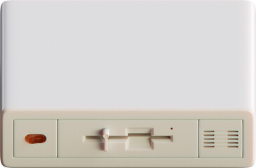 3d render of vintage computer system block