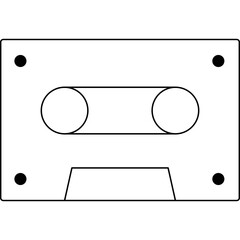 Cassete icon single vector illustration
