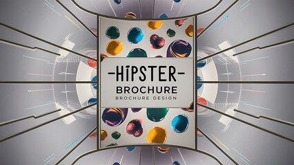 Abstract orange circle frame on white background with copy space vector illustration