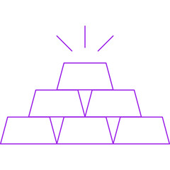 Gold icon single vector illustration