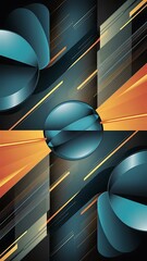 Modern abstract color gradation compositions