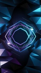 Abstract background with black realistic triangles futuristic space vector illustration