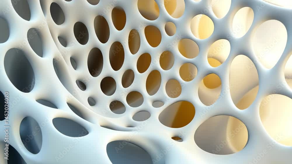 Poster exploring a mesmerizing abstract structure filled with intricate patterns and vivid contrasts in a s