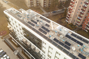 Urban residential complex with solar technology