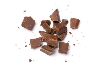 chocolate bar isolated on white background