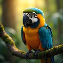 Fototapeta premium blue and gold macaw