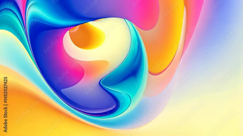Aufkleber colorful swirls create a mesmerizing dance of hues in a vibrant abstract realm of artistic expressio