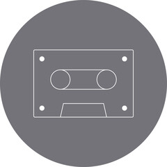 Cassete icon single vector illustration