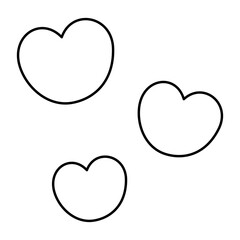 まるいハート　3個