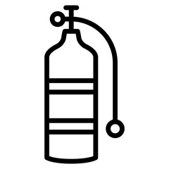 Scuba Tank  Icon Element For Design