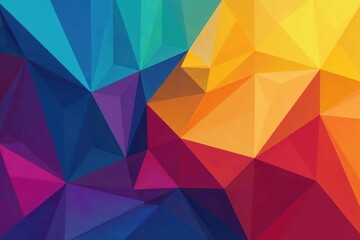 Obraz premium Geometric shapes, interlocking design, vibrant colors, wallpaper, colorful, optical