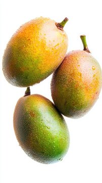 Fresh mango fruits isolated on white background