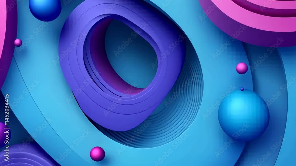 Aufkleber vibrant shapes swirl in a dance of color and form, captivating the imagination in this artistic disp