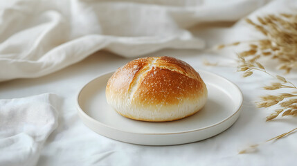 Bread Loaves on a Plate with Soft Light