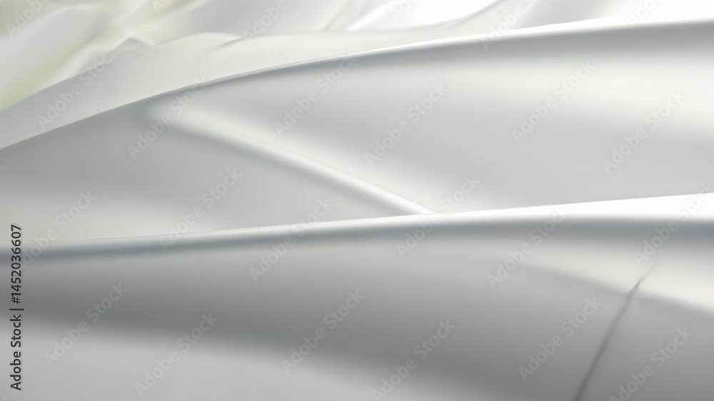 Aufkleber flowing waves of white fabric dancing in the gentle breeze, creating a serene and calming atmosphere