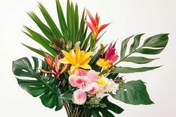 A cold tropical bunch isolated on white.