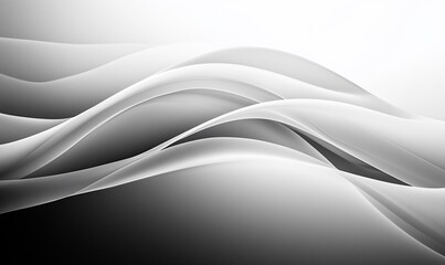 Abstract grayscale waves gracefully flow