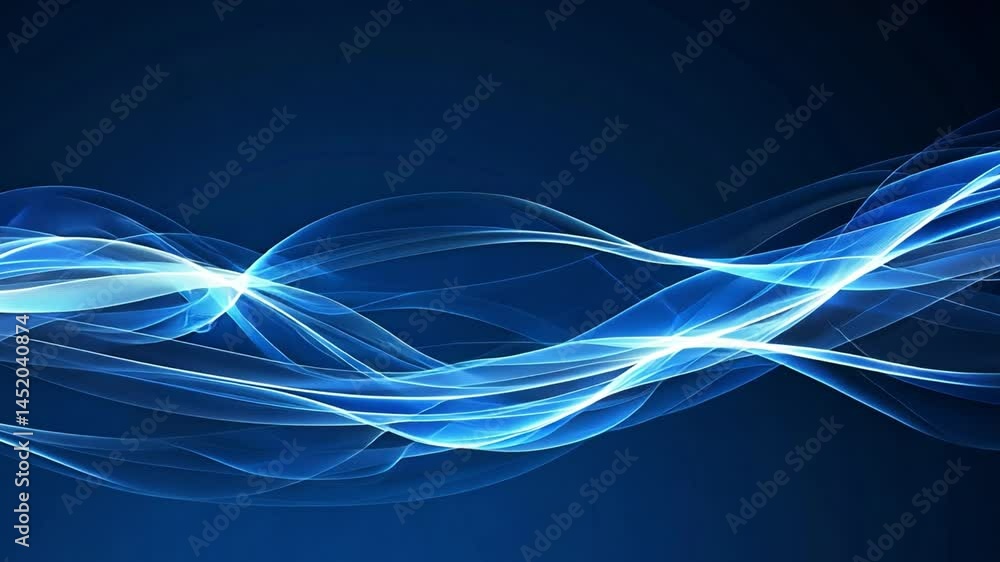 Poster mesmerizing abstract background flowing blue waves with smooth curves and gradients evoking tranquil