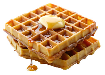 Waffles with Butter and Syrup