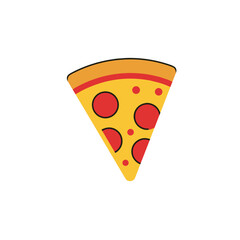 Pizza slice icon for food delivery apps, restaurant menus, and culinary blogs