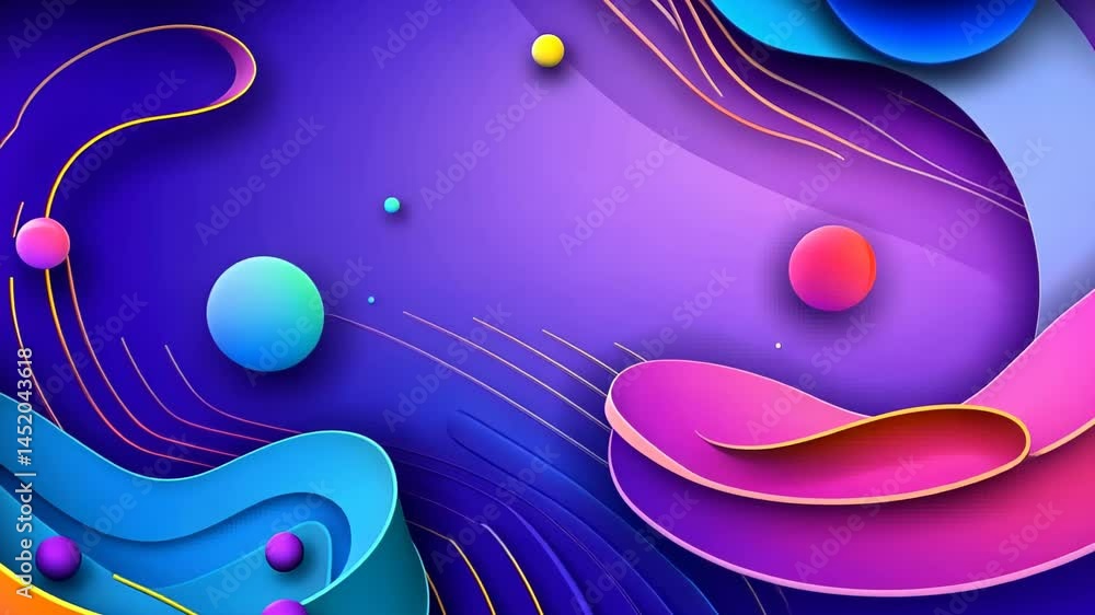 Poster vibrant waves of color dance across a surreal backdrop showcasing creative design and artistic expre