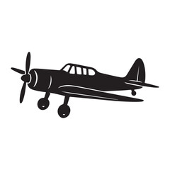 Vintage Airplane silhouette vector illustration