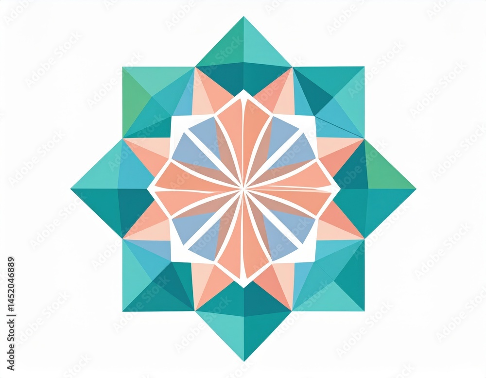 Poster geometric pattern design with triangles and colors