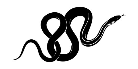snake vector illustration on white background 5