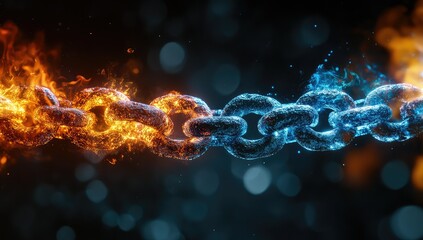 Fiery  Icy Chain Link.