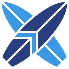 Surfboard  Icon Element For Design
