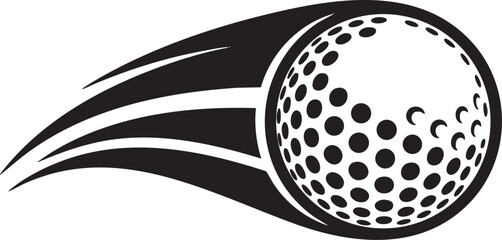 Dynamic Golf Ball Logo with Streaking Effect