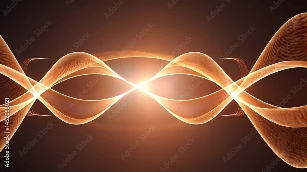 Poster dynamic abstract wave pattern glowing light and energy in motion create mesmerizing visual effect wi