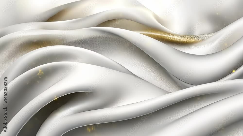 Poster elegant flowing waves create a mesmerizing visual tapestry with hints of gold in a serene backdrop o