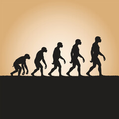 Evolution of Human Stages of Development Vector Illustration