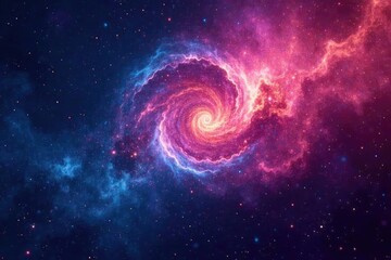 Abstract swirling nebula, cosmic seamless loop , night sky, galaxy