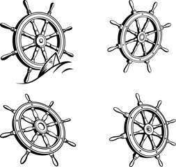 ship steering wheel icon,vector © theuniversecreation