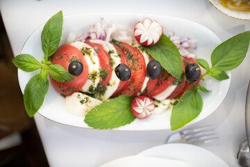 Explore the delightful and Creative Caprese Salad Art, made with Fresh Seasonal Ingredients