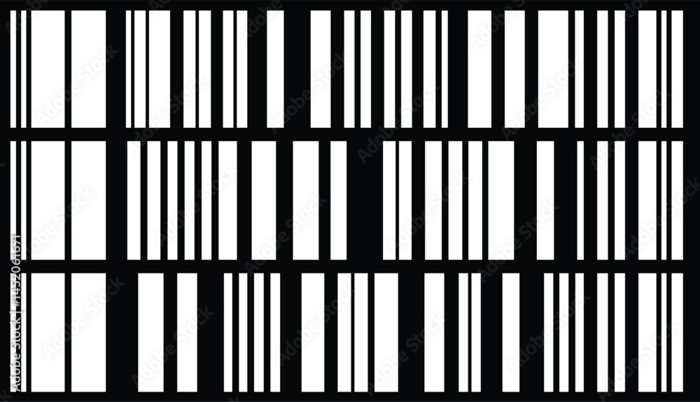 Poster elegant tech poster – messaging icons in qr code outline style.